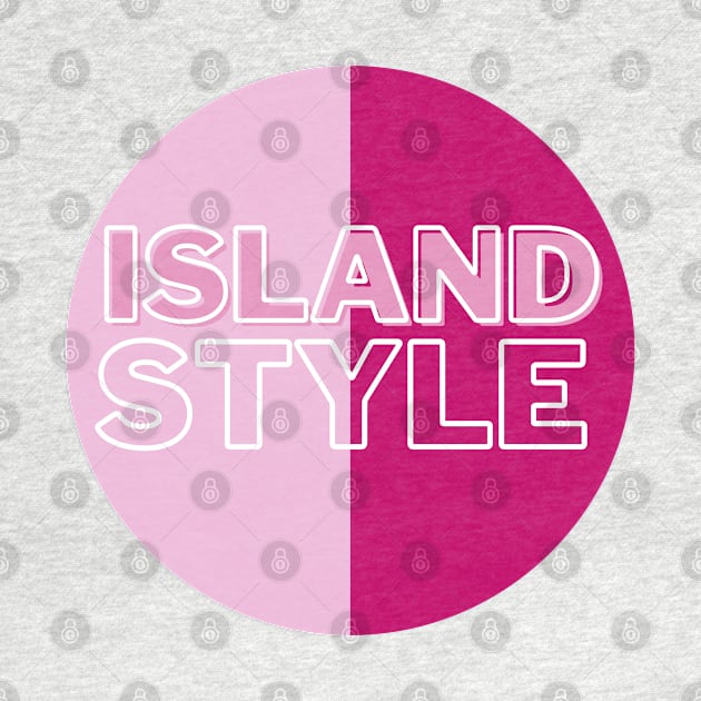 island style hawaii pink magenta tricolor circle by maplunk